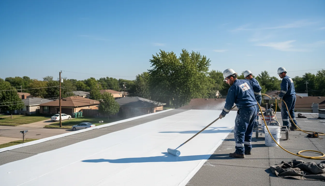 Commercial roof coating in Chapin, IL near me